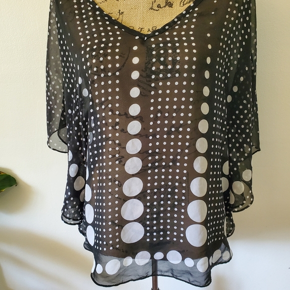 Sheer Top by Dots - Picture 2 of 4